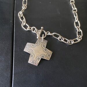 Silpada Silver Cross Pendant Necklace